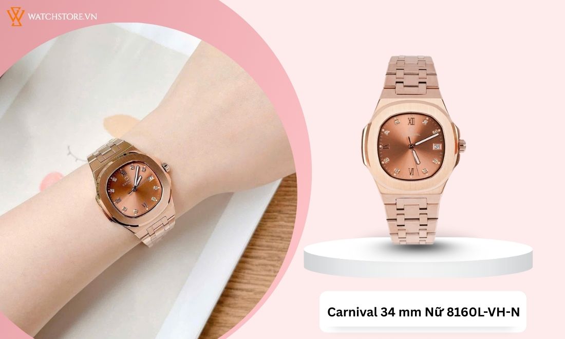 10 mẫu đồng hồ tặng 20/10/2025 sang trọng, tinh tế và ý nghĩa 7 Đồng hồ Tone màu nâu ấm