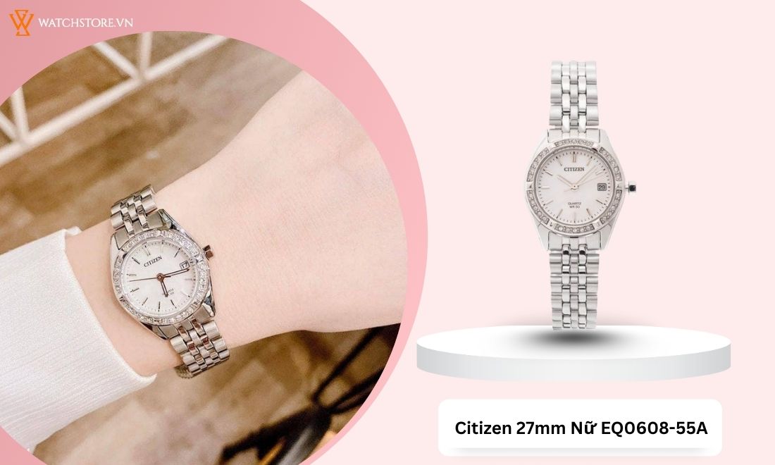 10 mẫu đồng hồ tặng 20/10/2025 sang trọng, tinh tế và ý nghĩa 8 Đồng hồ với mặt khảm trai sáng