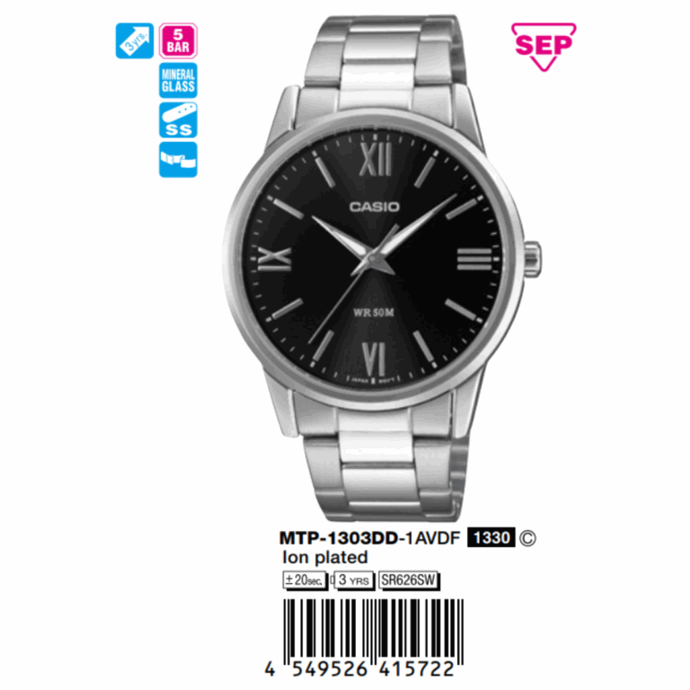 Casio 40mm Nam MTP-1303DD-1AVDF