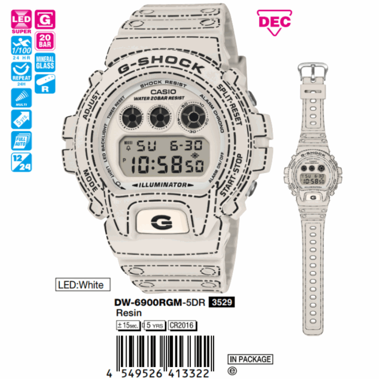 Casio Nam DW-6900RGM-5DR