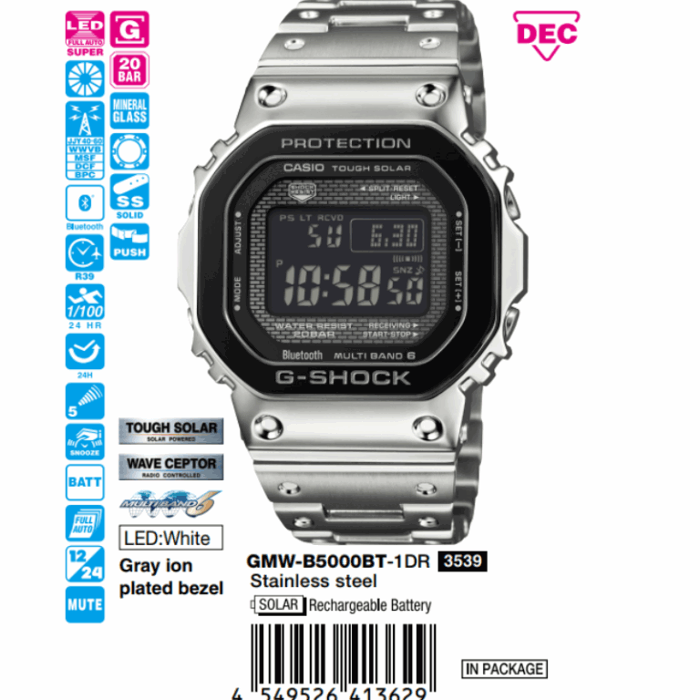 Casio Nam GMW-B5000BT-1DR