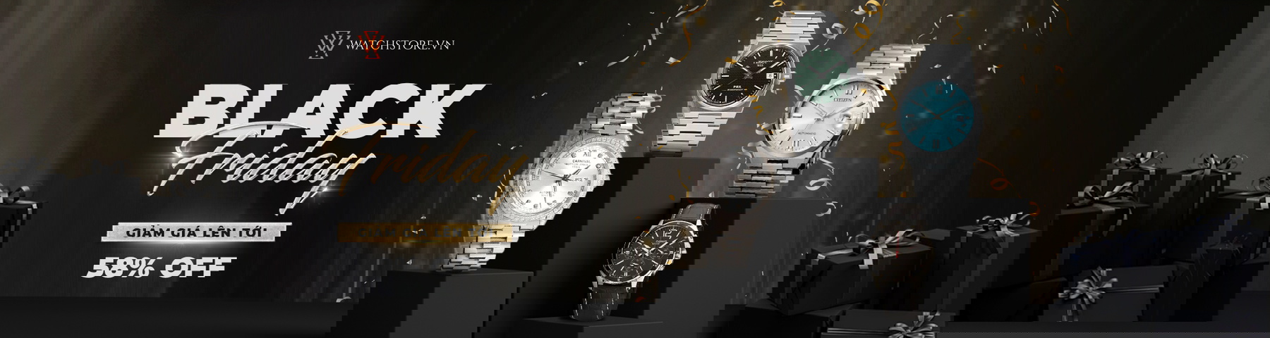 Đồng Hồ Đeo Tay Chính Hãng - Watchstore 1 banner black friday sale off