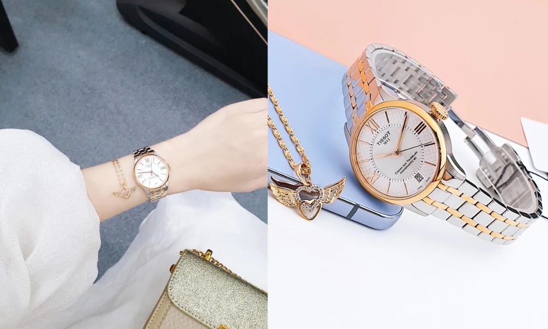 Top 10+ mẫu đồng hồ nữ giá khoảng 10 triệu đẹp và đáng mua nhất 8 Thiết kế demi bạc–vàng hồng