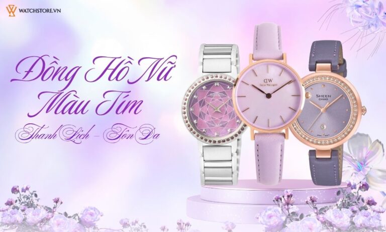 Đồng Hồ Đeo Tay Chính Hãng - Watchstore 55 dong ho nu mau tim