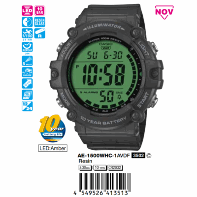 Casio 51.3mm Nam AE-1500WHC-1AVDF
