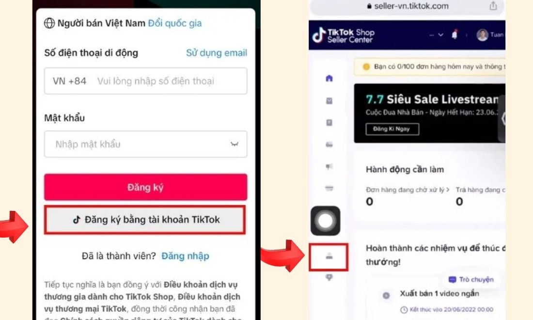 Cách làm Affiliate TikTok đồng hồ cho học sinh, sinh viên cực dễ (cập nhật 2026) 4 Đăng nhập TikTok cá nhân