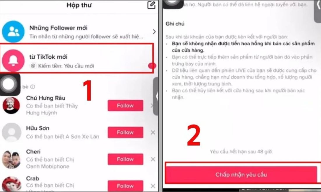 Cách làm Affiliate TikTok đồng hồ cho học sinh, sinh viên cực dễ (cập nhật 2026) 9 Chấp nhận yêu cầu liên kết