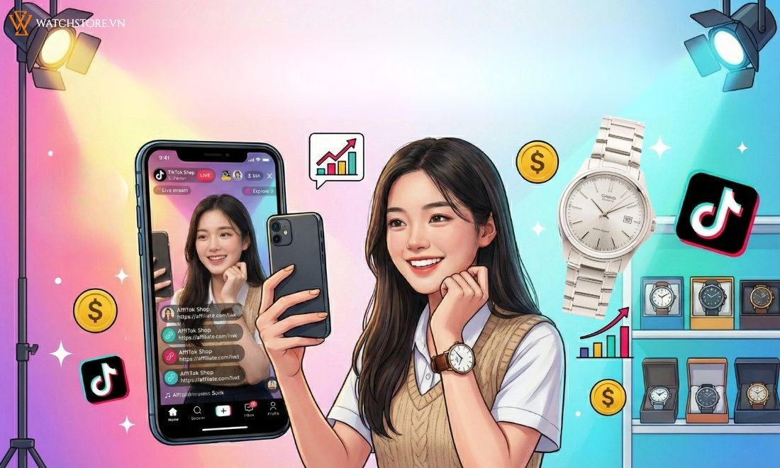 Cách làm Affiliate TikTok đồng hồ cho học sinh, sinh viên cực dễ (cập nhật 2026) 1 Vì sao chọn làm affiliate TikTok đồng hồ