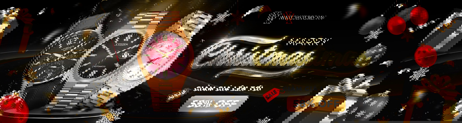 Đồng Hồ Đeo Tay Chính Hãng - Watchstore 1 banner marry christmas