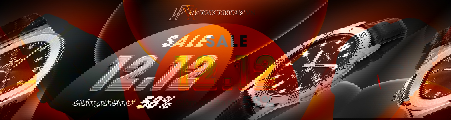 Đồng Hồ Đeo Tay Chính Hãng - Watchstore 1 banner sale 12 12