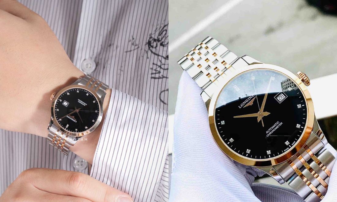 12 đồng hồ nam giá khoảng 50 triệu với thiết kế ấn tượng nhất 12 Dây demi vàng hồng – thép cao cấp