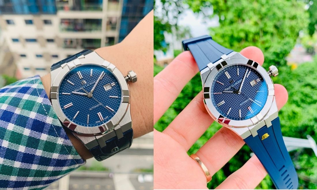 12 đồng hồ nam giá khoảng 50 triệu với thiết kế ấn tượng nhất 3 Dial xanh Clous de Paris sắc nét