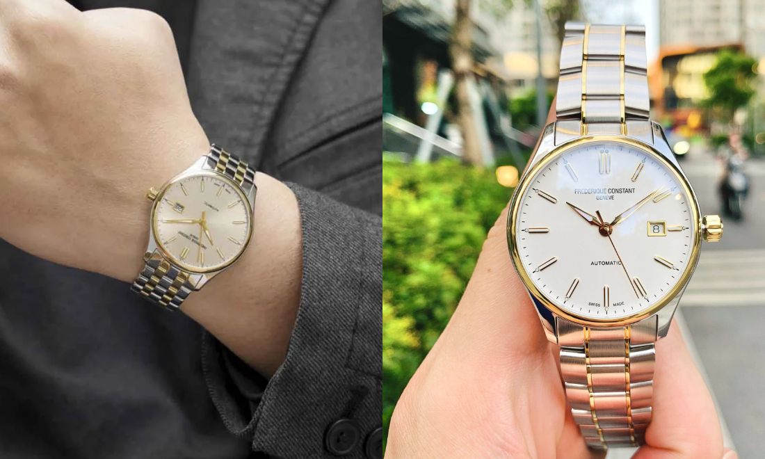 12 đồng hồ nam giá khoảng 50 triệu với thiết kế ấn tượng nhất 6 Dây demi vàng hồng – thép tinh tế