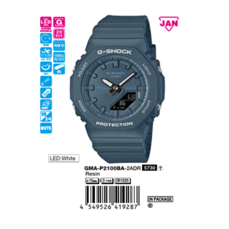 Casio 40.2mm Nữ GMA-P2100BA-2ADR