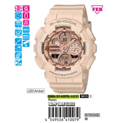 Ảnh sản phẩm Casio 49mm × 45.9mm Nữ GMA-S140PG-4ADR