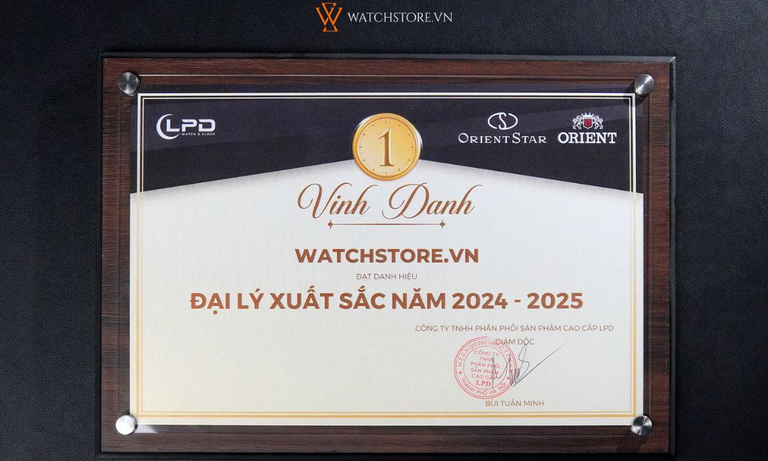 Chứng nhận Watchstore là Đại lý Xuất sắc Orient & Orient Star 2024 – 2025