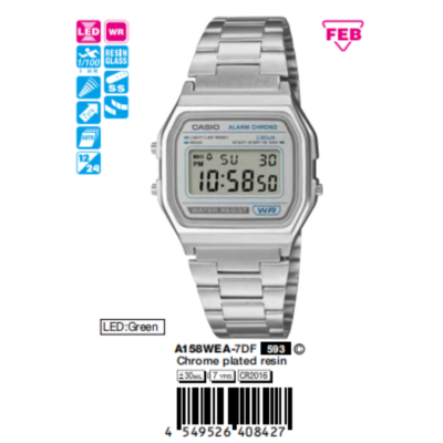 Ảnh sản phẩm 36.8  33.2  8.5 mm Nam A158WEA-7DF