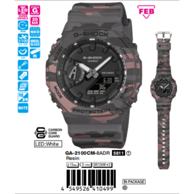 Ảnh sản phẩm 48.5  45.4  11.8 mm Nam GA-2100CM-8ADR