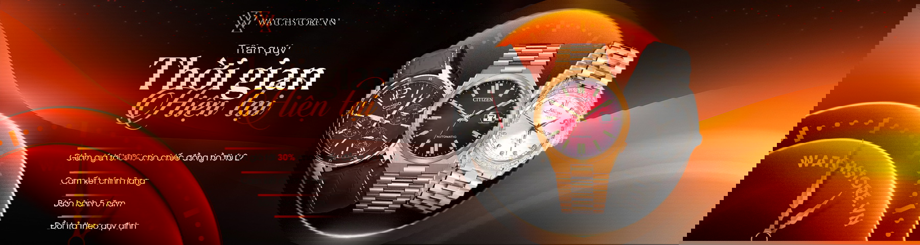 Đồng Hồ Đeo Tay Chính Hãng - Watchstore 1 banner watchstore