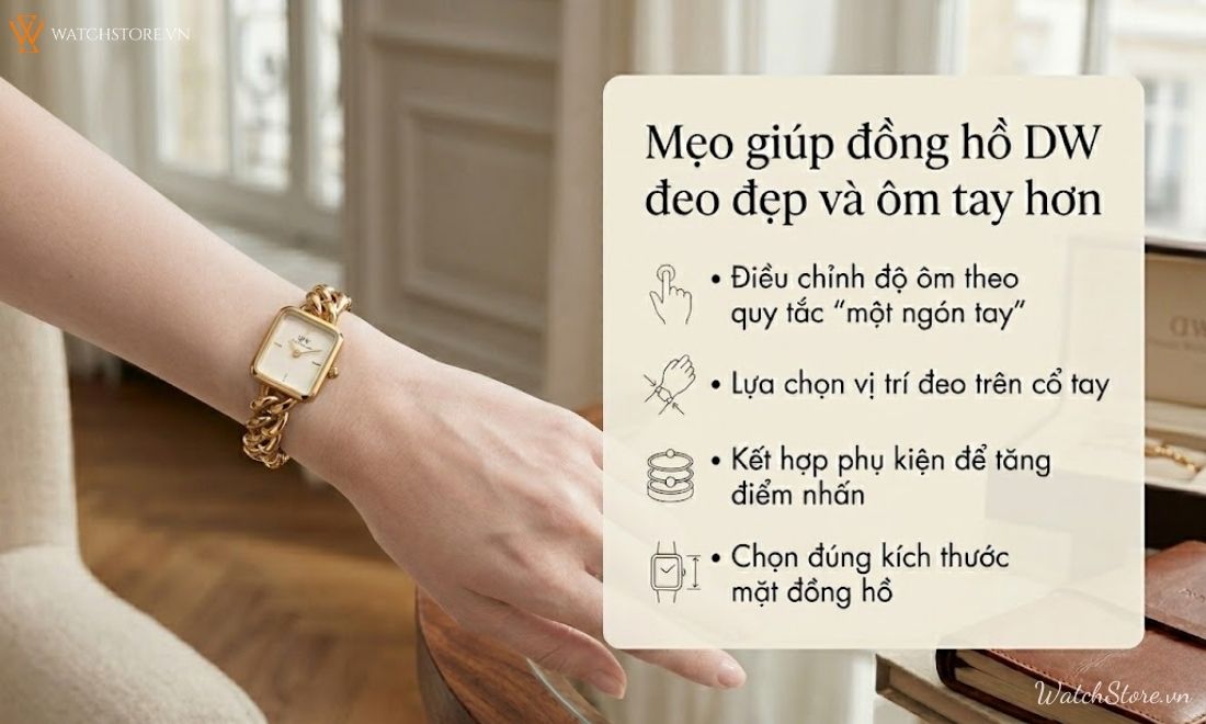 Hướng dẫn cách đeo đồng hồ Daniel Wellington DW dây kim loại 6 Hướng dẫn cách đeo đồng hồ Daniel Wellington DW dây kim loại - ảnh 6