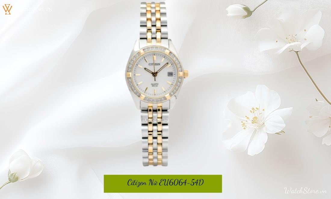 Đồng hồ Citizen nữ mặt tròn chính hãng: 30+ mẫu đẹp, thanh lịch - ảnh 6