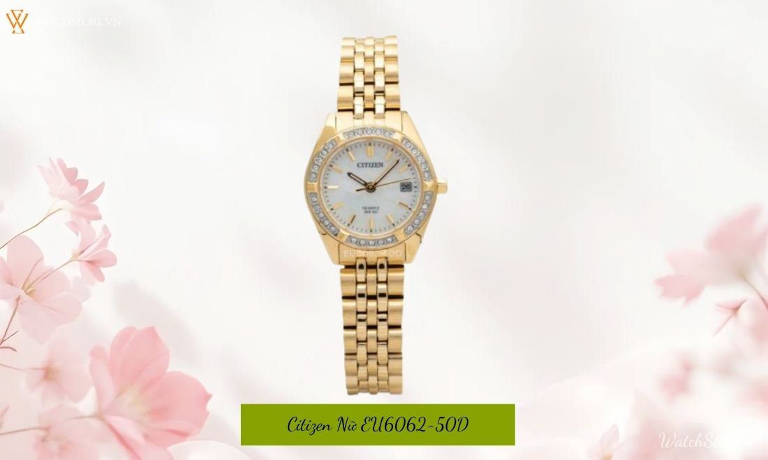 Đồng hồ Citizen nữ mặt tròn chính hãng: 30+ mẫu đẹp, thanh lịch - ảnh 7