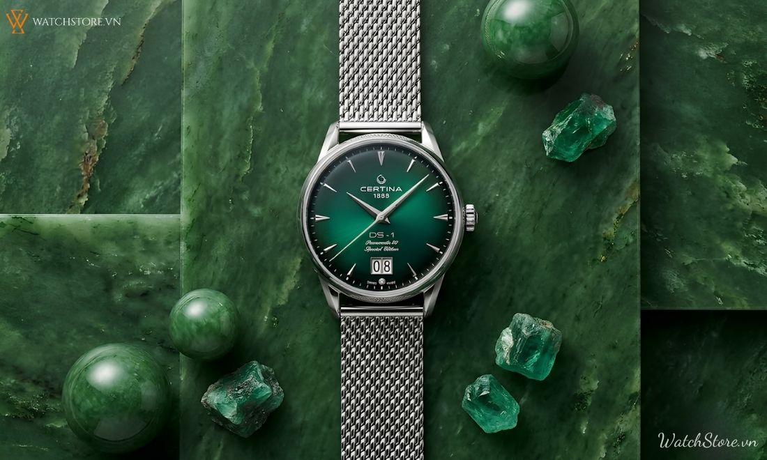 Top 7 đồng hồ mặt xanh ngọc lục bảo nam được yêu thích nhất 2026 - ảnh 7