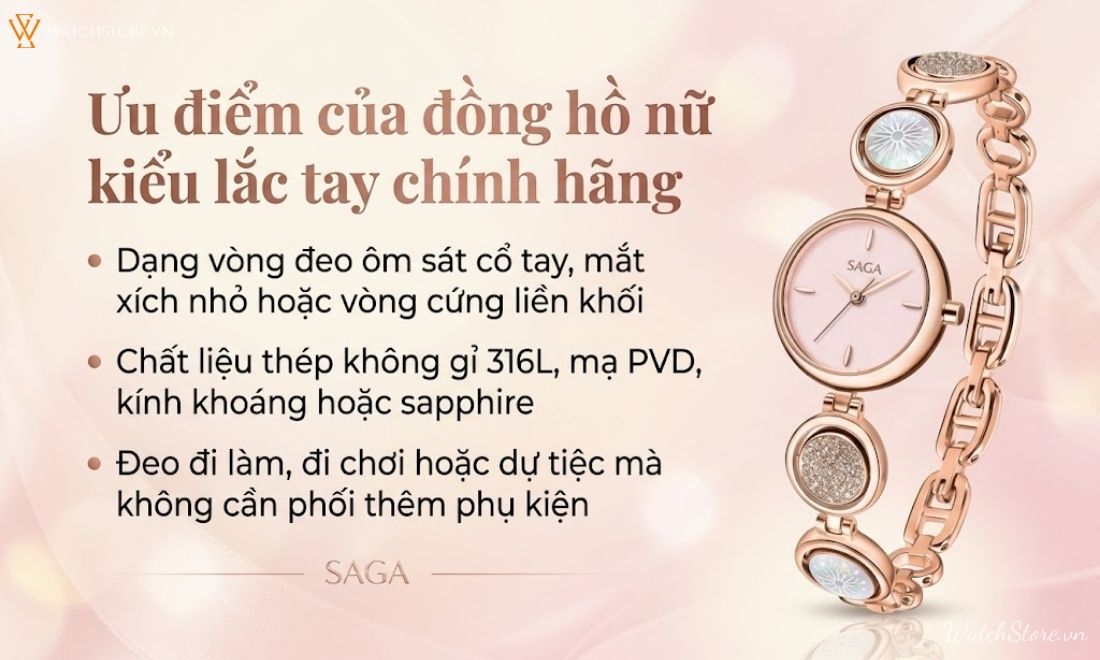 10+ mẫu đồng hồ nữ kiểu lắc tay chính hãng đẹp, sang trọng nhất - ảnh 2