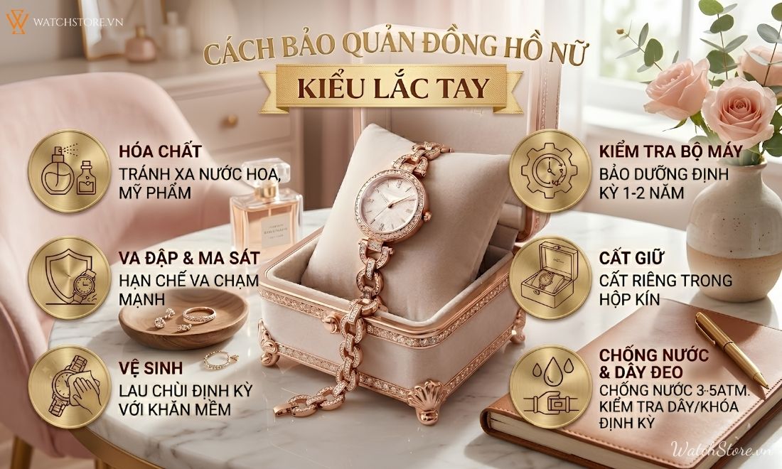 10+ mẫu đồng hồ nữ kiểu lắc tay chính hãng đẹp, sang trọng nhất - ảnh 7