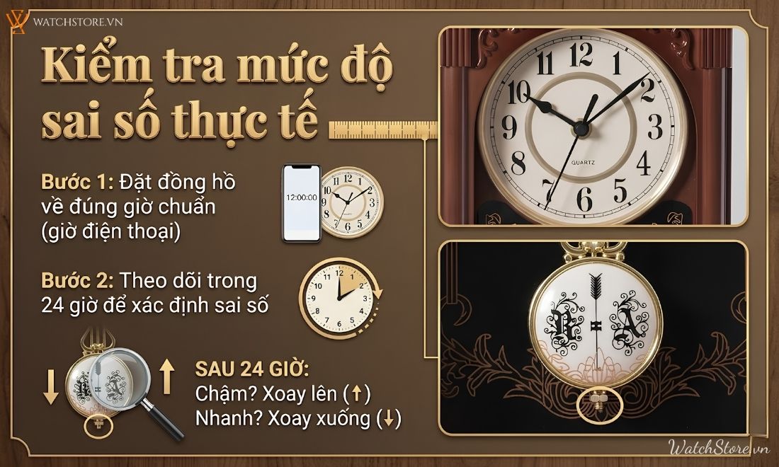 Cách chỉnh đồng hồ quả lắc nhanh chậm cho người mới bắt đầu - ảnh 2