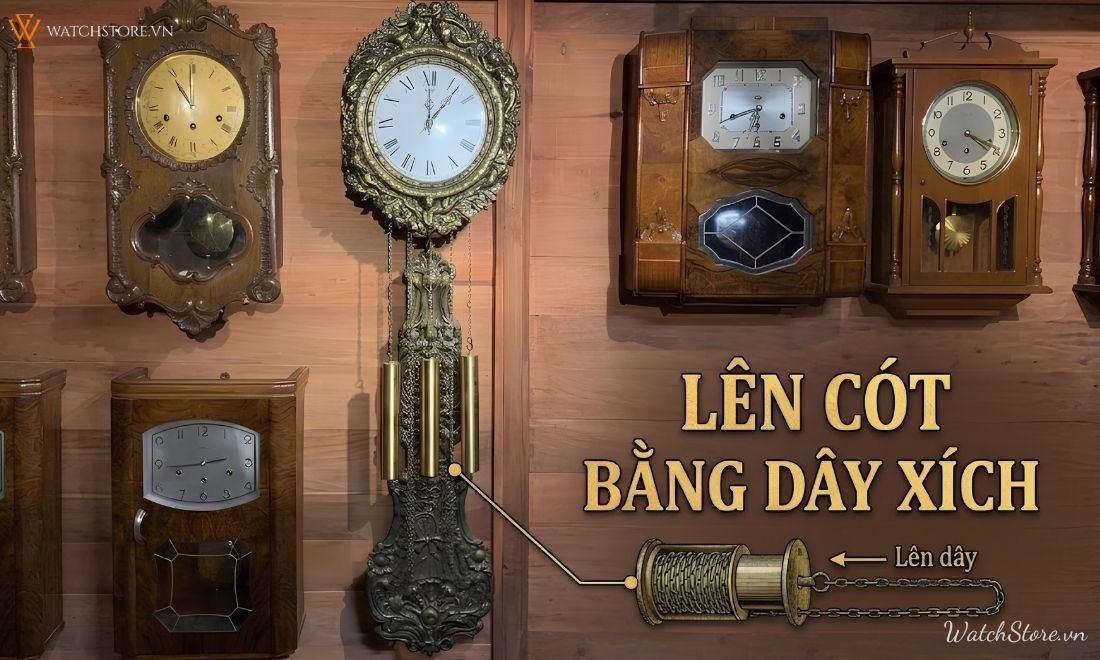 2 Cách Lên Dây Cót Đồng Hồ Quả Lắc Chuẩn, Đúng Kỹ Thuật 4 cach len day cot dong ho qua lac 4