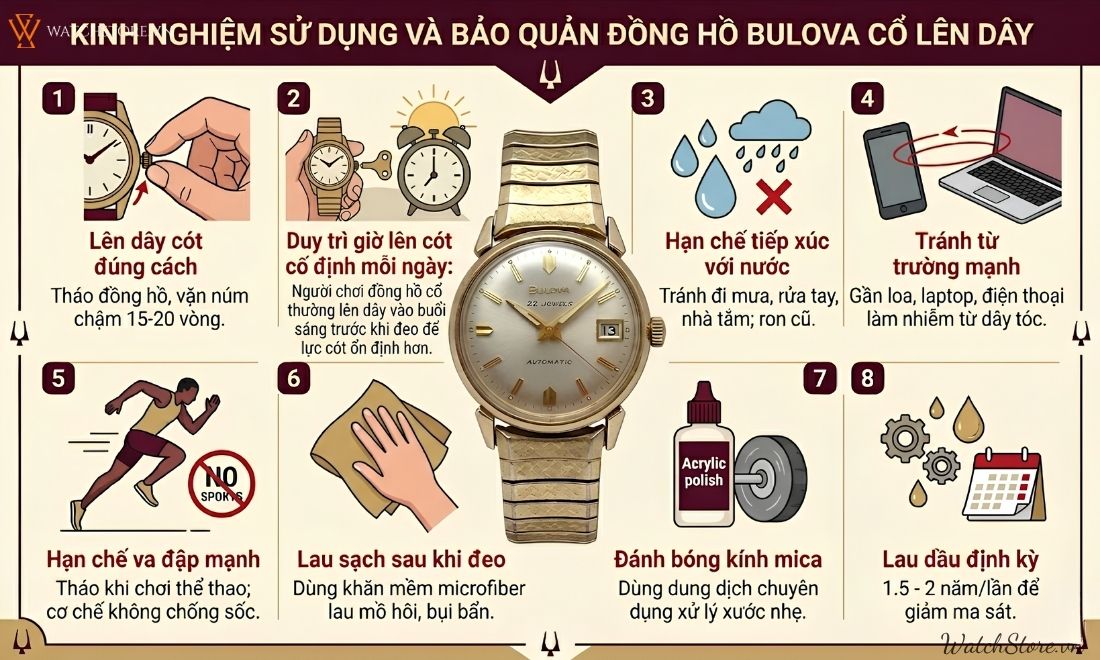 Đồng hồ Bulova cổ lên dây: Báu vật vintage hơn 50 năm tuổi 5 Đồng hồ Bulova cổ lên dây: Báu vật vintage hơn 50 năm tuổi - ảnh 5