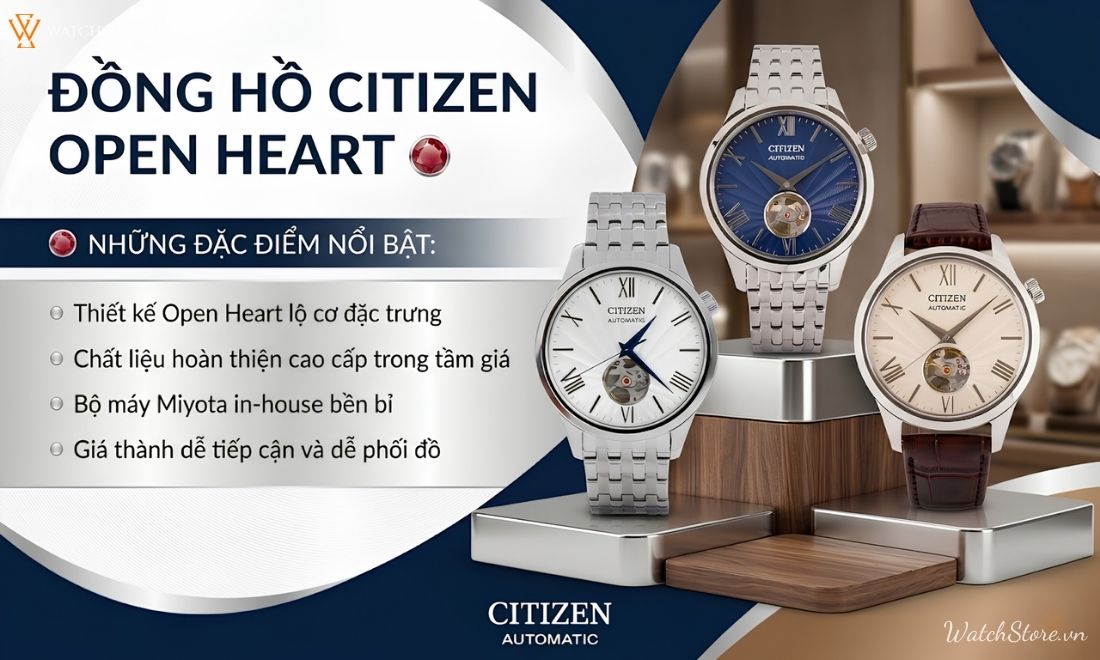 Top 3 mẫu đồng hồ Citizen Open Heart đẹp và bán chạy nhất 2026 5 Top 3 mẫu đồng hồ Citizen Open Heart đẹp và bán chạy nhất 2026 - ảnh 5