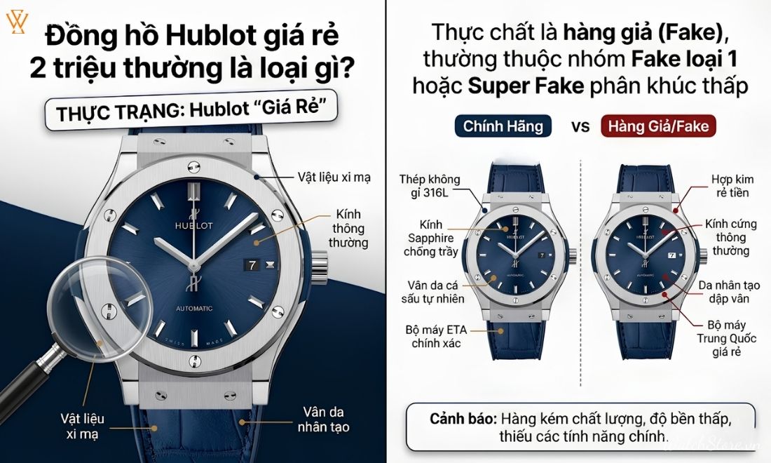 Đồng hồ Hublot giá 2 triệu là loại hàng gì? Có nên mua không 2 Đồng hồ Hublot giá 2 triệu là loại hàng gì? Có nên mua không - ảnh 2