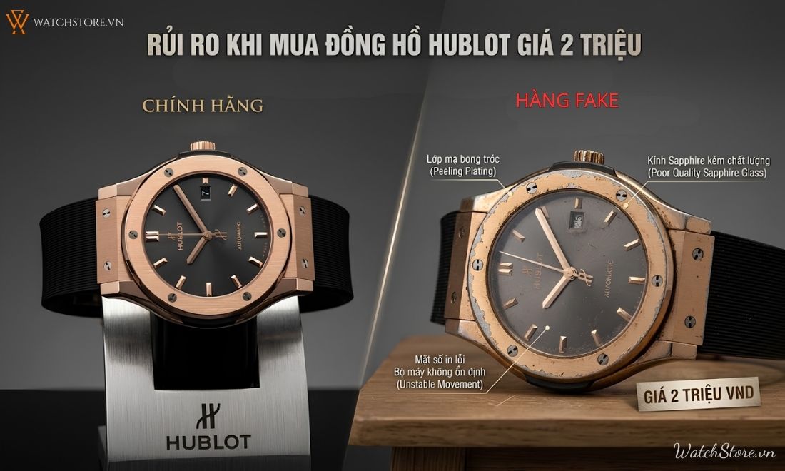 Đồng hồ Hublot giá 2 triệu là loại hàng gì? Có nên mua không 3 Đồng hồ Hublot giá 2 triệu là loại hàng gì? Có nên mua không - ảnh 3