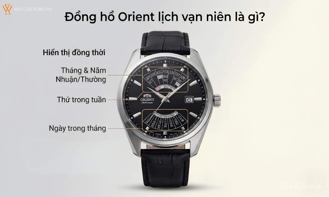 Tìm hiểu đồng hồ Orient lịch vạn niên & Top 6 mẫu nổi bật - ảnh 2