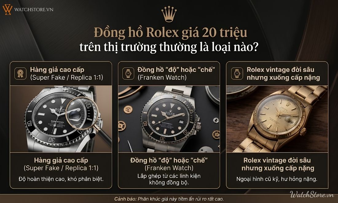 Đồng hồ Rolex giá 20 triệu: có mua được hàng chính hãng không? - ảnh 3