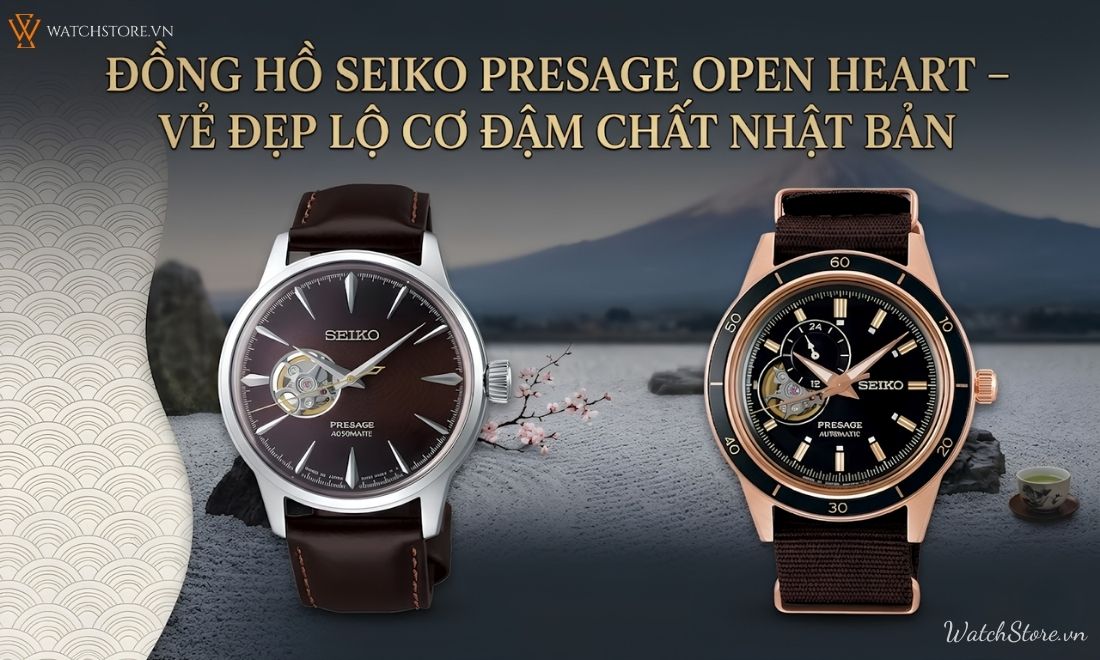 Đồng hồ Seiko Presage Open Heart: Vẻ đẹp lộ cơ đậm chất Nhật Bản 1 Đồng hồ Seiko Presage Open Heart: Vẻ đẹp lộ cơ đậm chất Nhật Bản - ảnh 1