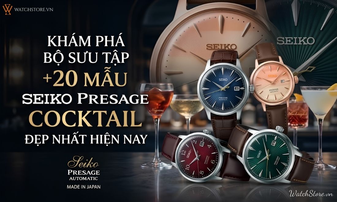 BST đồng hồ Seiko Presage Cocktail: Mặt dial cuốn hút chất Nhật 1 BST đồng hồ Seiko Presage Cocktail: Mặt dial cuốn hút chất Nhật - ảnh 1