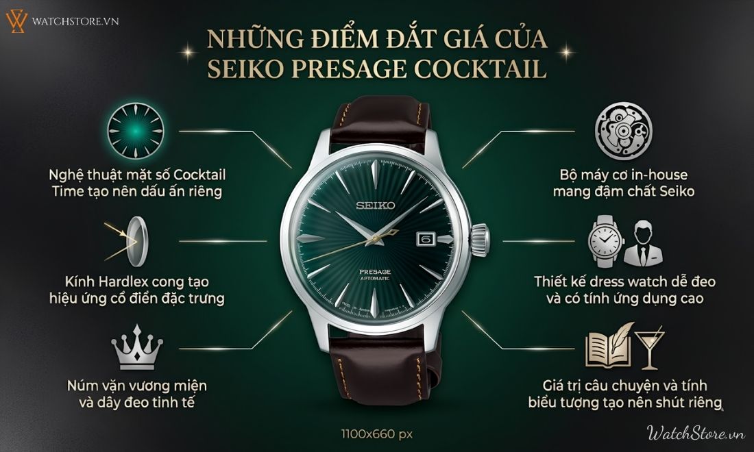 BST đồng hồ Seiko Presage Cocktail: Mặt dial cuốn hút chất Nhật 2 BST đồng hồ Seiko Presage Cocktail: Mặt dial cuốn hút chất Nhật - ảnh 2