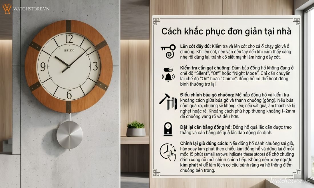 Tại sao đồng hồ quả lắc không đánh chuông? 90% gặp lỗi này - ảnh 3