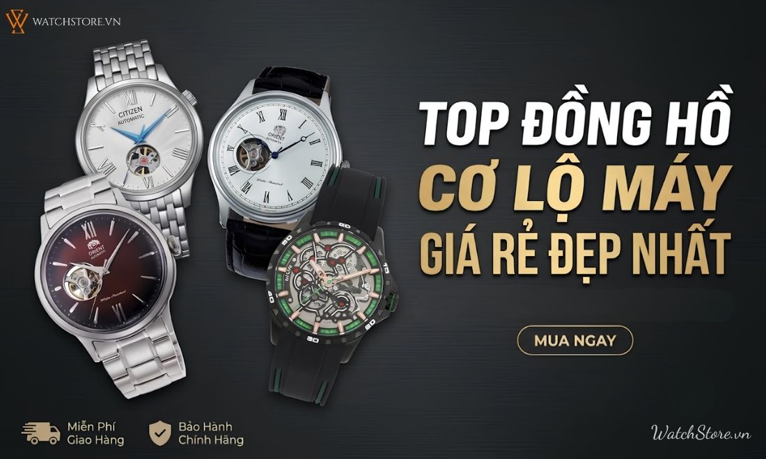 Top đồng hồ cơ lộ máy giá rẻ đẹp nhất cho người mới chơi đồng hồ 1 Top đồng hồ cơ lộ máy giá rẻ đẹp nhất cho người mới chơi đồng hồ - ảnh 1