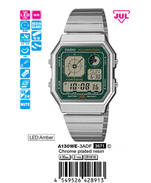 Casio Nam A130WE-3ADF