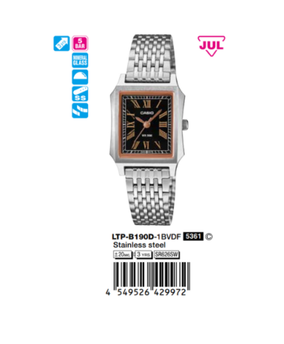 Ảnh sản phẩm Casio Nữ LTP-B190D-1BVDF