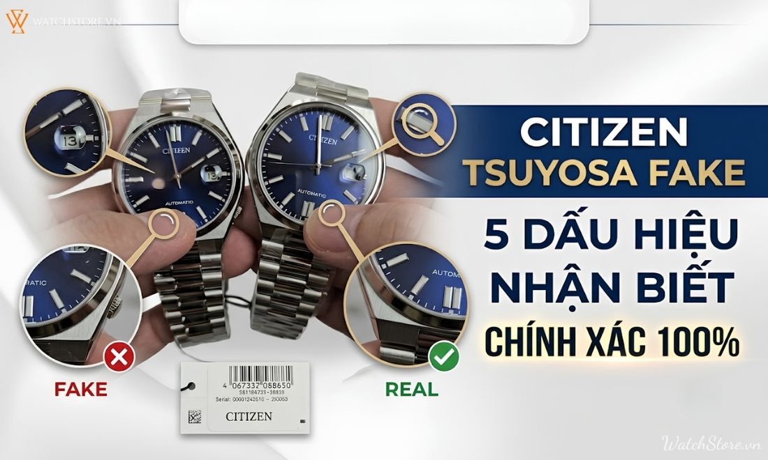 Citizen Tsuyosa Fake: 5 dấu hiệu nhận biết chính xác 100% - ảnh 1