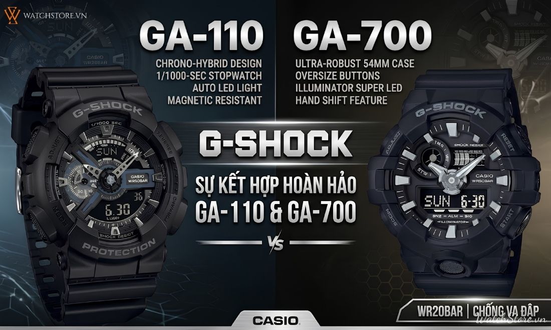 Đồng hồ G-Shock 6 GA-110 và GA-700