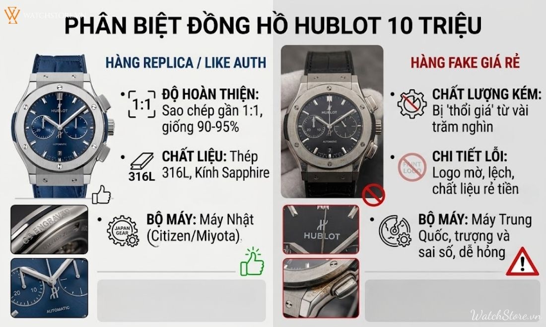 Đồng hồ Hublot giá 10 triệu nên mua không? Sự thật ít người biết - ảnh 2