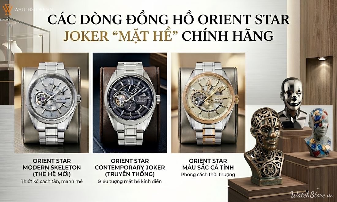 Đồng hồ Orient Star Joker mặt hề 3 dong ho orient star mat he 2