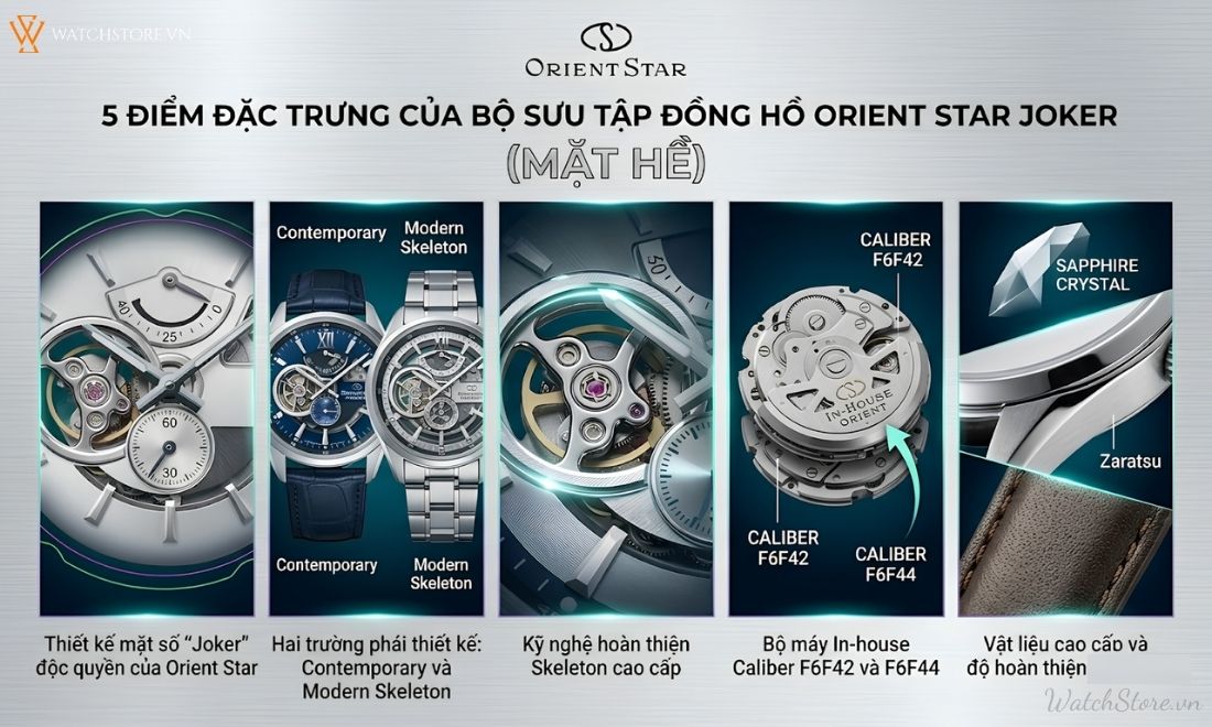 Đồng hồ Orient Star Joker mặt hề 4 dong ho orient star mat he 3