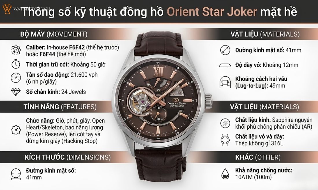 Đồng hồ Orient Star Joker mặt hề 5 dong ho orient star mat he 4